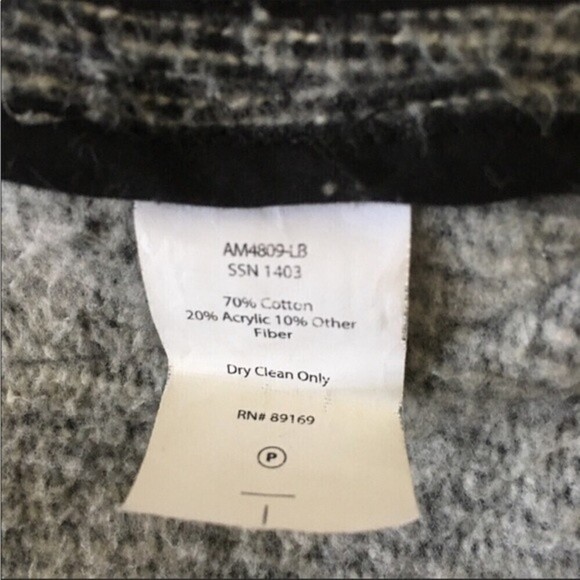 ATM Grey Warm‎ Boyfriend Knit Relaxed Blazer Size L - Picture 7 of 9